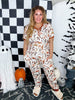 Western Ghost Short Sleeve Top & Jogger Bottom Loungewear Set - Whiskey Skies - SHIRLEY & STONE