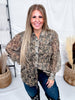 Western Inspired Camo Print Button Front Blouse - Whiskey Skies - 2 FLY CO.