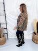 Western Inspired Camo Print Button Front Blouse - Whiskey Skies - 2 FLY CO.