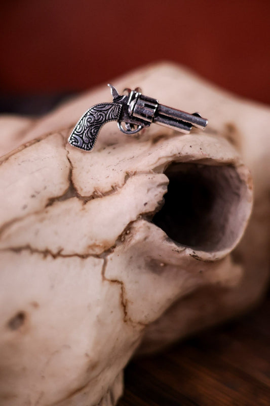 Western Pistol Adjustable Cuff Ring - Whiskey Skies - SNOWING WEST