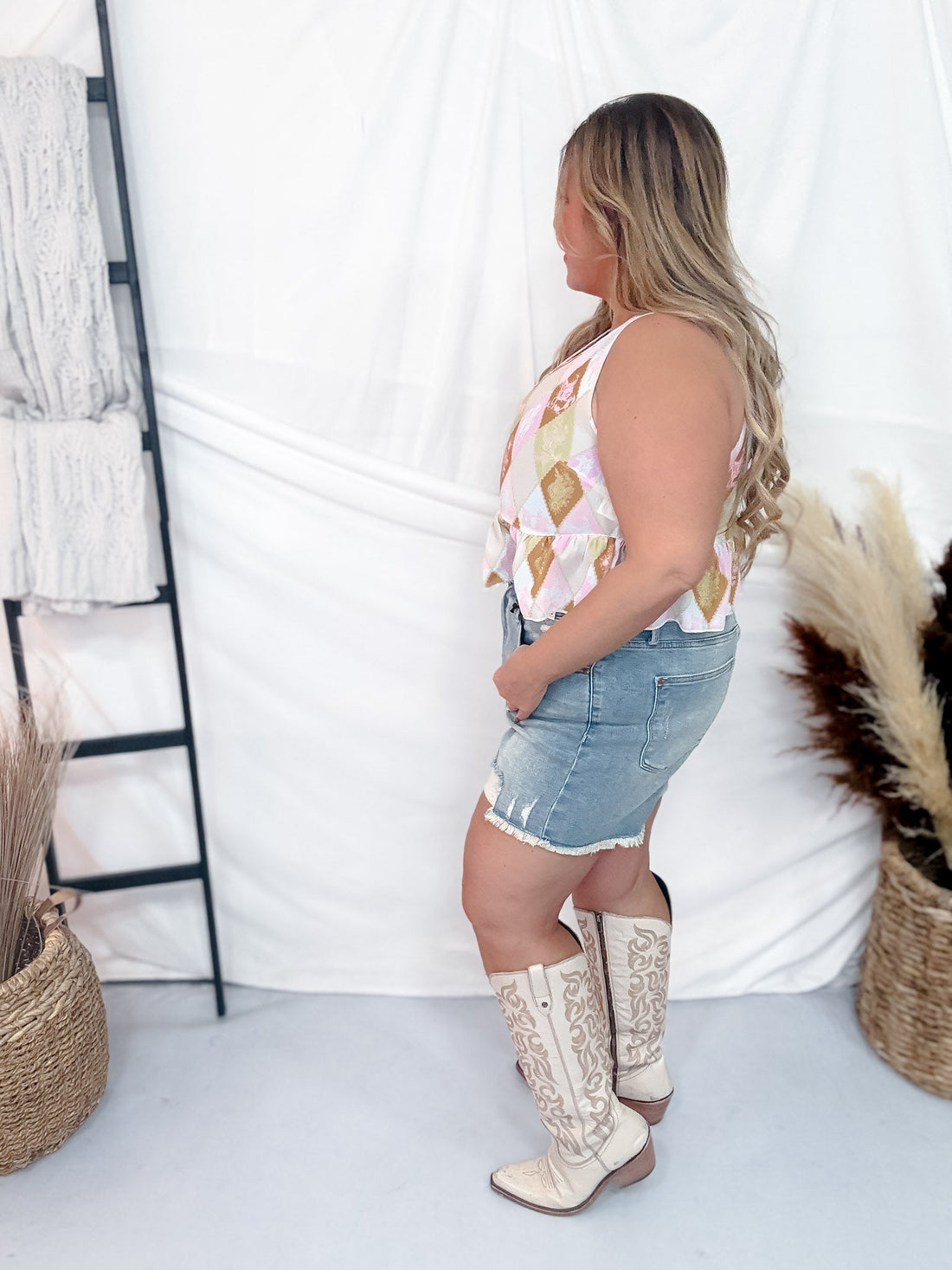 Western Prep Vibes Tank Top - Whiskey Skies - 2 FLY CO.