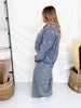 Western Print Washed Terry Drawstring Waist Pants - Whiskey Skies - EASEL