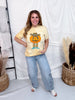 Western Pumpkin Short Sleeve Graphic Halloween T-Shirt - Whiskey Skies - FRONT PORCH BOUTIQUE