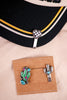 Western Slip On Hat Charm W/ Cactus & Checkered Heart (Set Of Three) - Whiskey Skies - BOHO RANCH SHOP