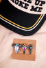 Western Slip On Hat Charm W/ Steer & Aztec (Set Of Three) - Whiskey Skies - BOHO RANCH SHOP