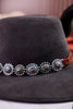 Western Style Adjustable Hat Band With Iridescent Conchos - Whiskey Skies - BOHO RANCH SHOP