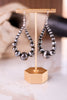 Western Style Cowgirl Pearl Teardrop Hoop Drop Earrings - Whiskey Skies - BOHO RANCH SHOP