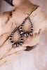 Western Style Cowgirl Pearl Teardrop Hoop Drop Earrings - Whiskey Skies - BOHO RANCH SHOP