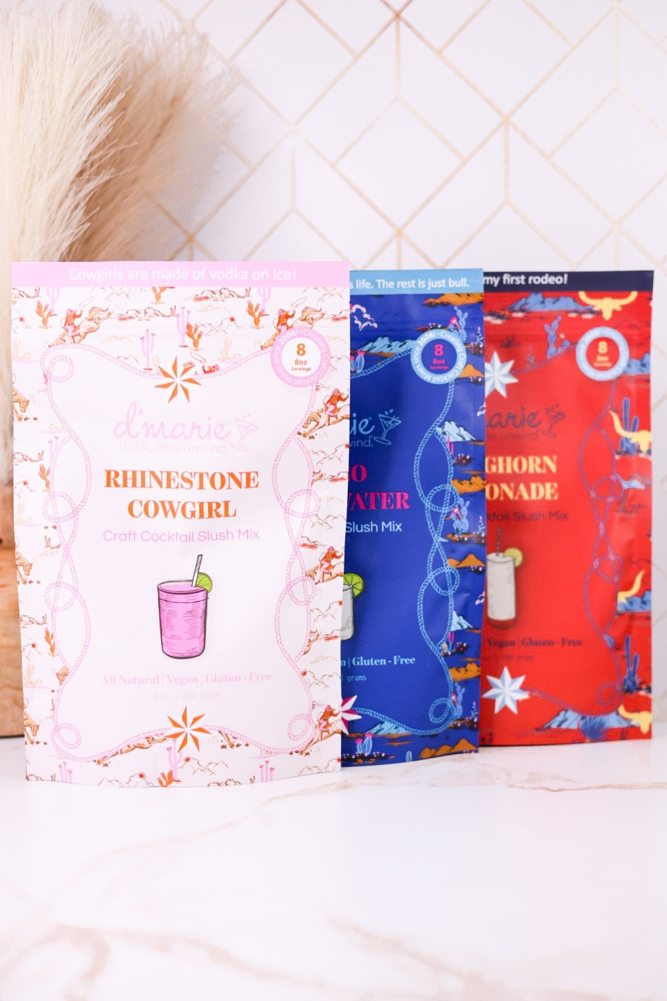 Western Themed Craft Cocktail Slush Mixes (3 Flavors) - Whiskey Skies - D'MARIE, INC