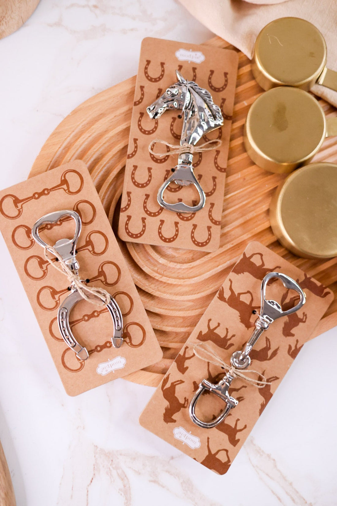 Western Themed Metal Bottle Opener (3 Styles) - Whiskey Skies - MUD PIE