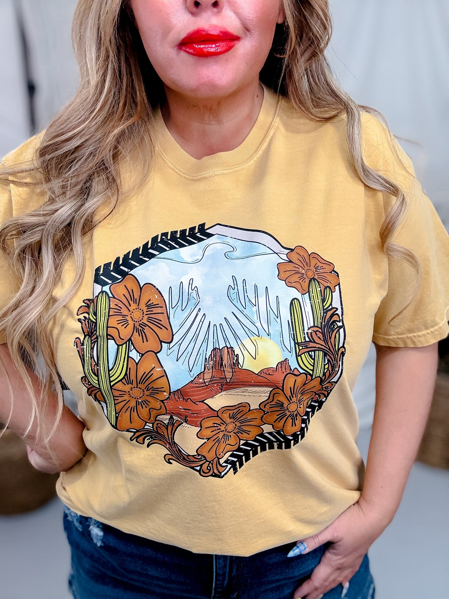 Western Thunderbird Graphic T-Shirt - Whiskey Skies - FESTIVITIES