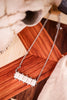 Western White Stone Bar Pendant Chain Necklace - Whiskey Skies - BOHO RANCH SHOP