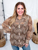 Western Wild Long Sleeve Button Up Animal Print Top - Whiskey Skies - 2 FLY CO.