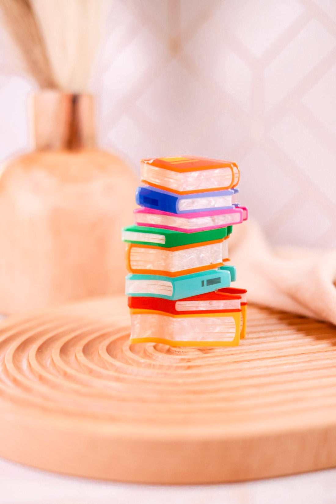 Whimsical Rainbow Book Stack Claw Clip - Whiskey Skies - SOAP ELEN GLEN