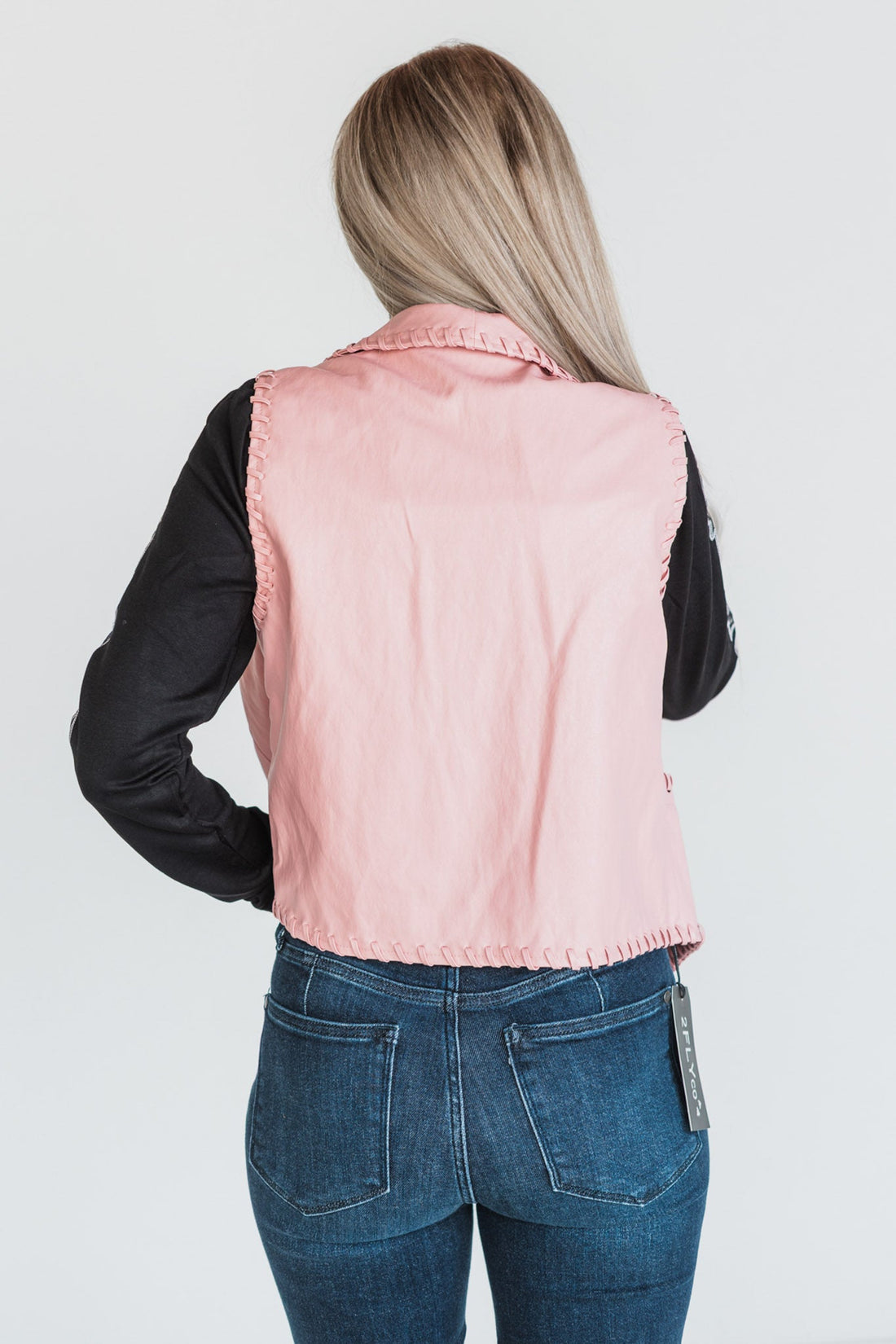"Whiskey Creek" Blush Button Up Vest - Whiskey Skies - 2 FLY CO.