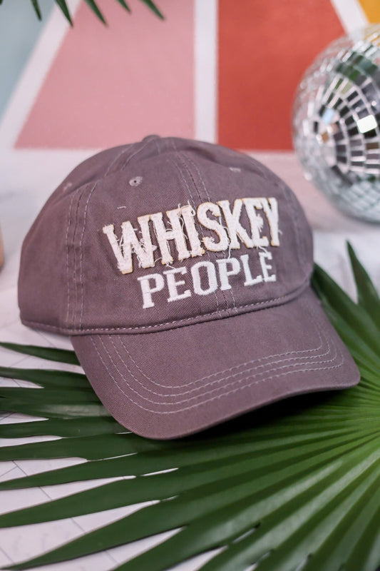 "Whiskey People" Dark Gray Adjustable Hat - Whiskey Skies - PAVILION