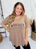 Whiskey Weather Scoop Neck Graphic T-Shirt - Whiskey Skies - SOUTHERN BLISS COMPANY