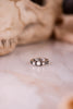 White 3 Stone Western Simple Stretch Ring - Whiskey Skies - BOHO RANCH SHOP