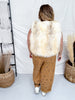 White And Taupe Faux Fur Vest - Whiskey Skies - DAVI & DANI
