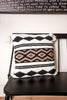 White Black & Tan Loom Woven Pillow W/ Tassels - Whiskey Skies - K&K INTERIORS