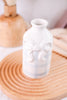 White & Blue Gingham Ceramic Bud Vase - Whiskey Skies - MUD PIE