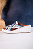 White & Blue Nokiah Wedge Sandals - Whiskey Skies - SPRING FOOTWEAR