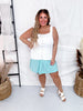 White Button Down Tank Top - Whiskey Skies - WHITE BIRCH