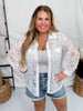 White Button Up All Over Lace Blouse - Whiskey Skies - ANDREE BY UNIT