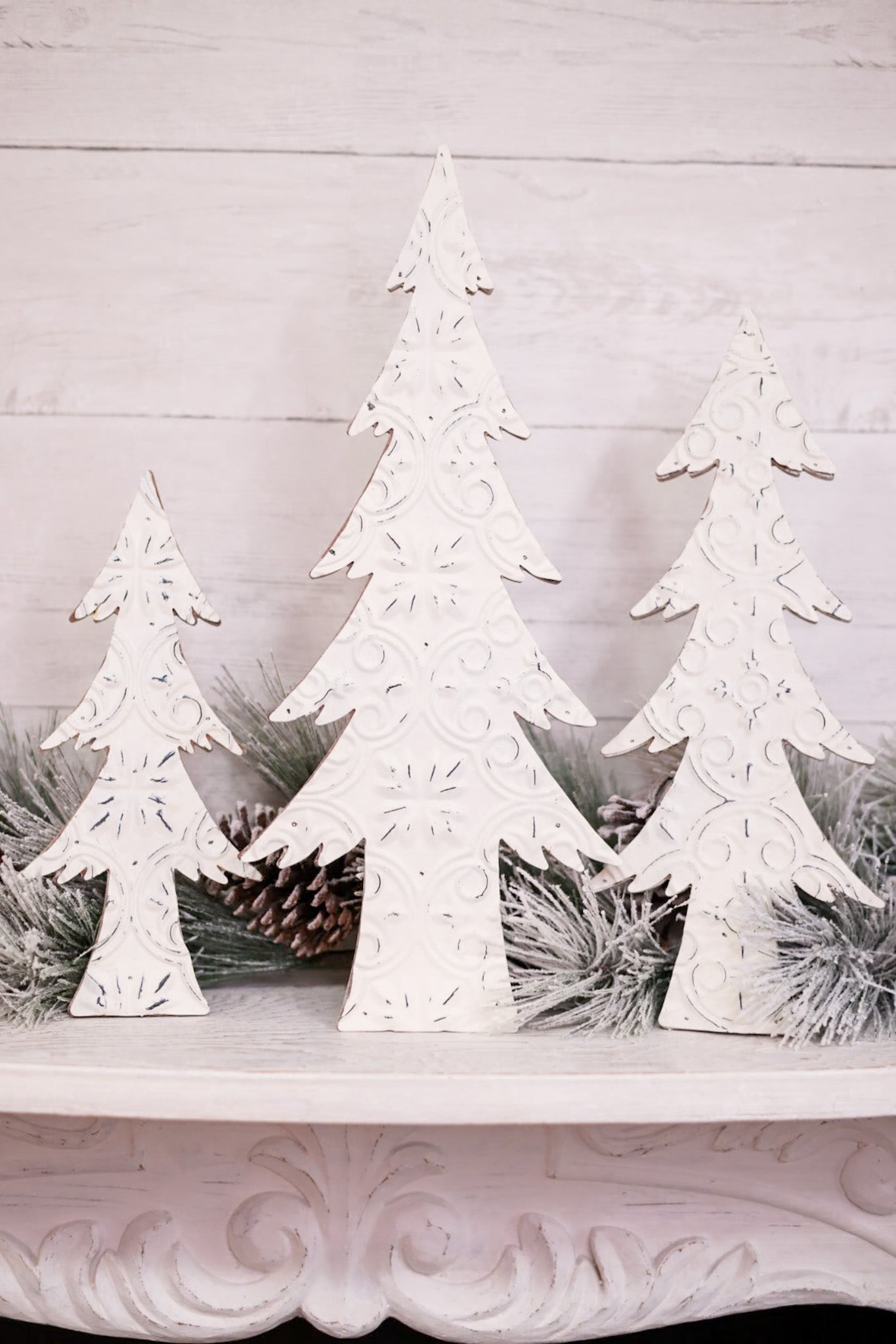 White Christmas Tree Wall Decor Cutouts (3 Sizes) - Whiskey Skies - SULLIVANS