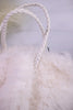 White Faux Fur Tote with Braided Straps - Whiskey Skies - COCO + CARMEN