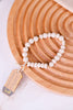 White Fossil Stone Stacking Bracelet - Whiskey Skies - SCOUT CURATED WEARS