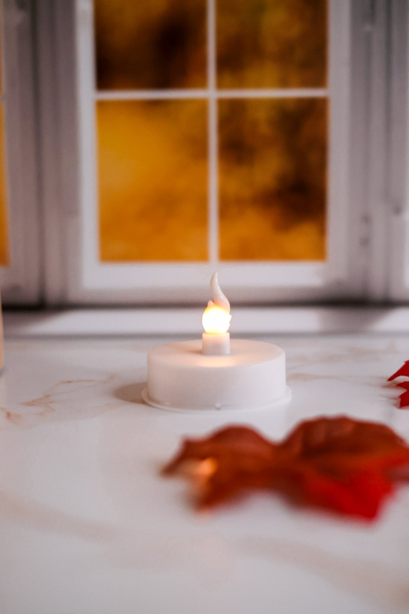 White LED Flame Tea Light - Whiskey Skies - WT COLLECTION