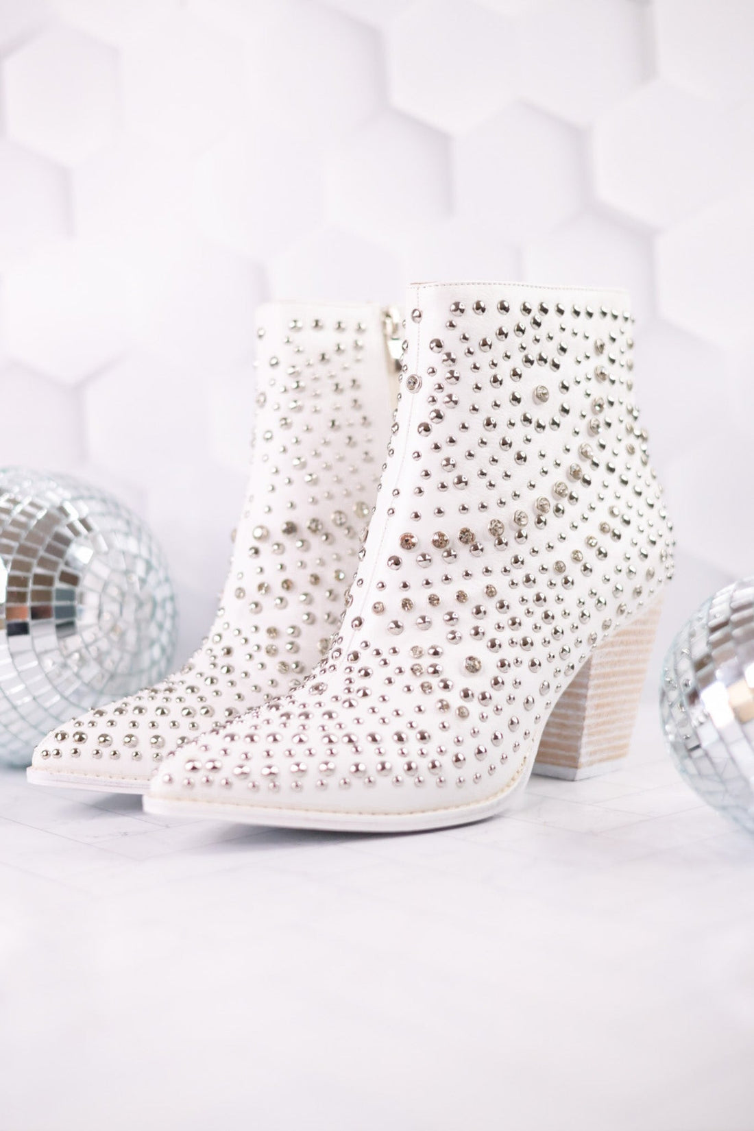 White Line Dance Rhinestone Booties - Whiskey Skies - CORKYS FOOTWEAR