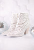 White Line Dance Rhinestone Booties - Whiskey Skies - CORKYS FOOTWEAR