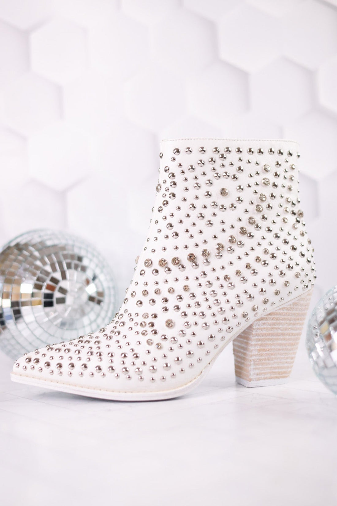 White Line Dance Rhinestone Booties - Whiskey Skies - CORKYS FOOTWEAR