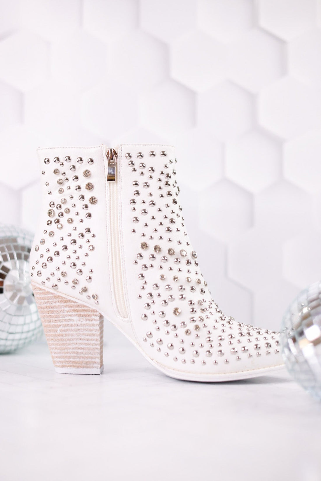 White Line Dance Rhinestone Booties - Whiskey Skies - CORKYS FOOTWEAR