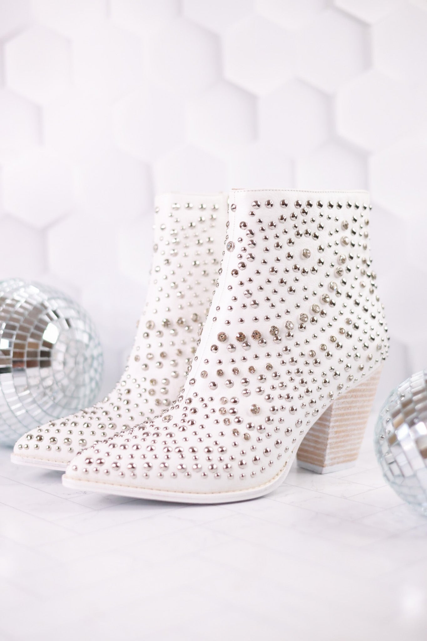 White Line Dance Rhinestone Booties - Whiskey Skies - CORKYS FOOTWEAR