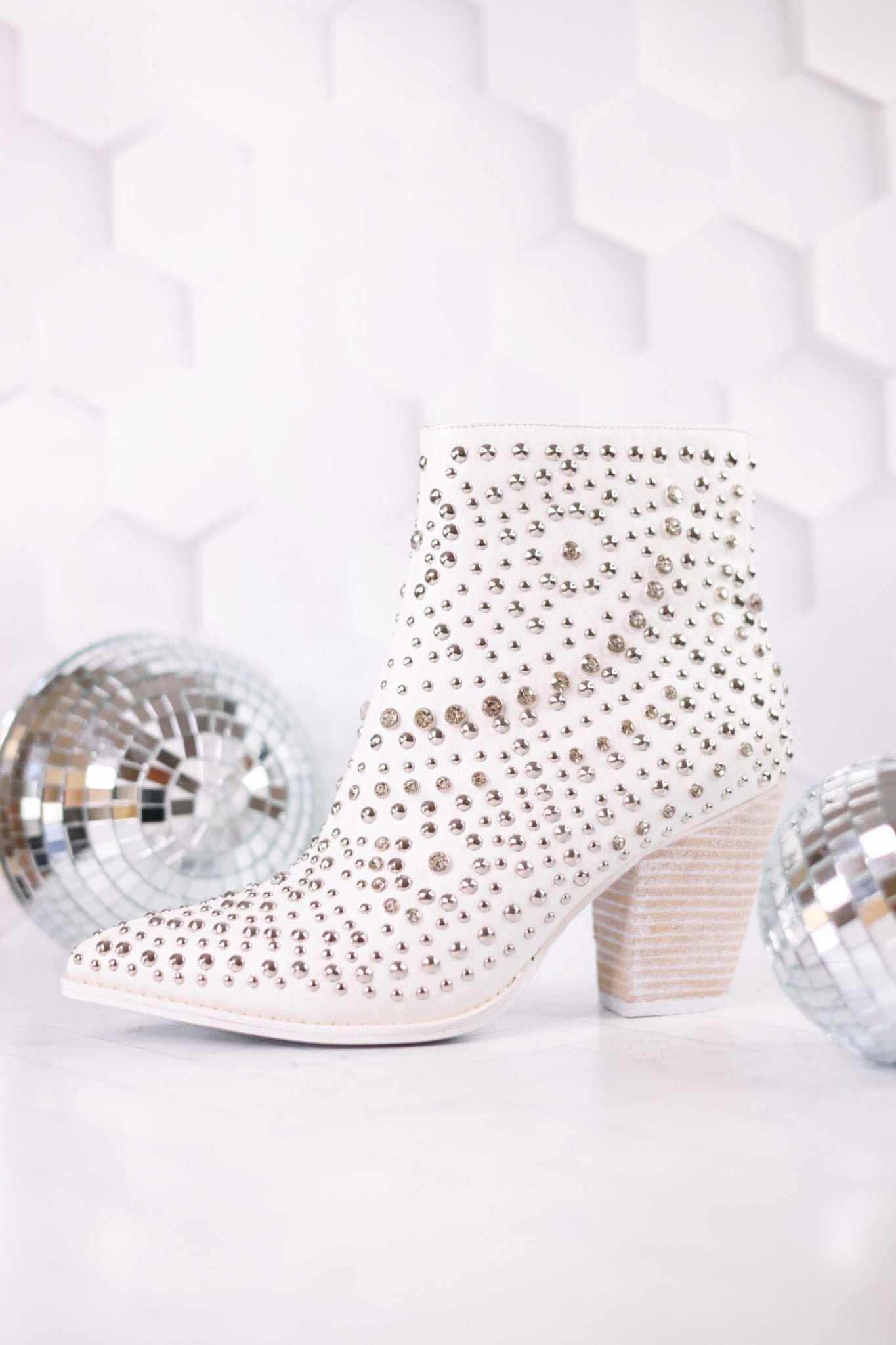 White Line Dance Rhinestone Booties - Whiskey Skies - CORKYS FOOTWEAR