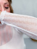 White Mesh Turtleneck Dot Matrix Top - Whiskey Skies - DAVI & DANI