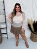 White Mesh Turtleneck Dot Matrix Top - Whiskey Skies - DAVI & DANI