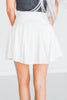 White Pleated Skort with Pockets - Whiskey Skies - SOUTHERN GRACE