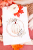 White Pumpkin Wreath Decorative Kitchen Towel - Whiskey Skies - C & F ENTERPRISES