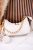 White Quilted Nappa Leather Bag - Whiskey Skies - MYRA BAGS