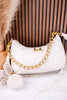 White Quilted Nappa Leather Bag - Whiskey Skies - MYRA BAGS