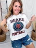 White Short Sleeve Licensed Chicago Bears Midi Tee - Whiskey Skies - GAMEDAY COUTURE