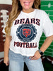 White Short Sleeve Licensed Chicago Bears Midi Tee - Whiskey Skies - GAMEDAY COUTURE