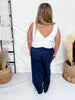 White Square Neck Tank Top With Asymmetrical Back - Whiskey Skies - ODDI