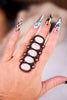 White Stone Chunky Western Cuff Ring - Whiskey Skies - BOHO RANCH SHOP