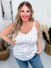 White Tank Top with Pink and Purple Floral Pattern - Whiskey Skies - P.S. KATE