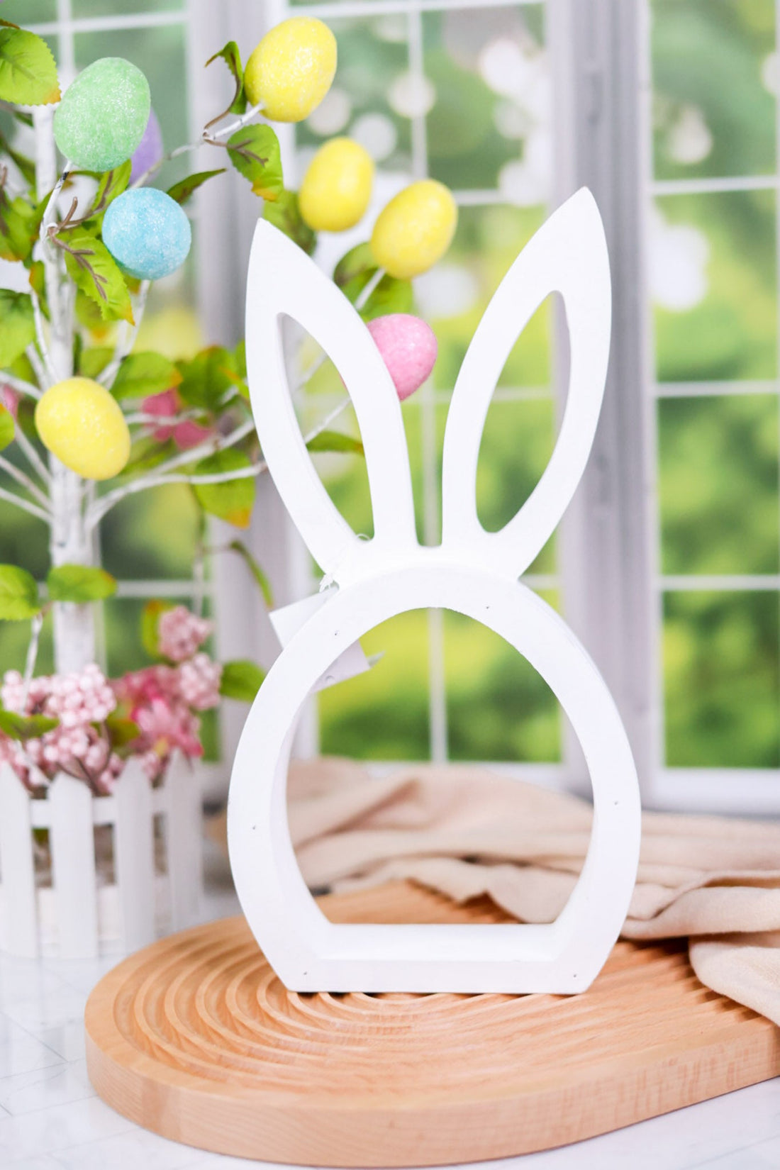 White Wooden Bunny Head Cutout - Whiskey Skies - WT COLLECTION